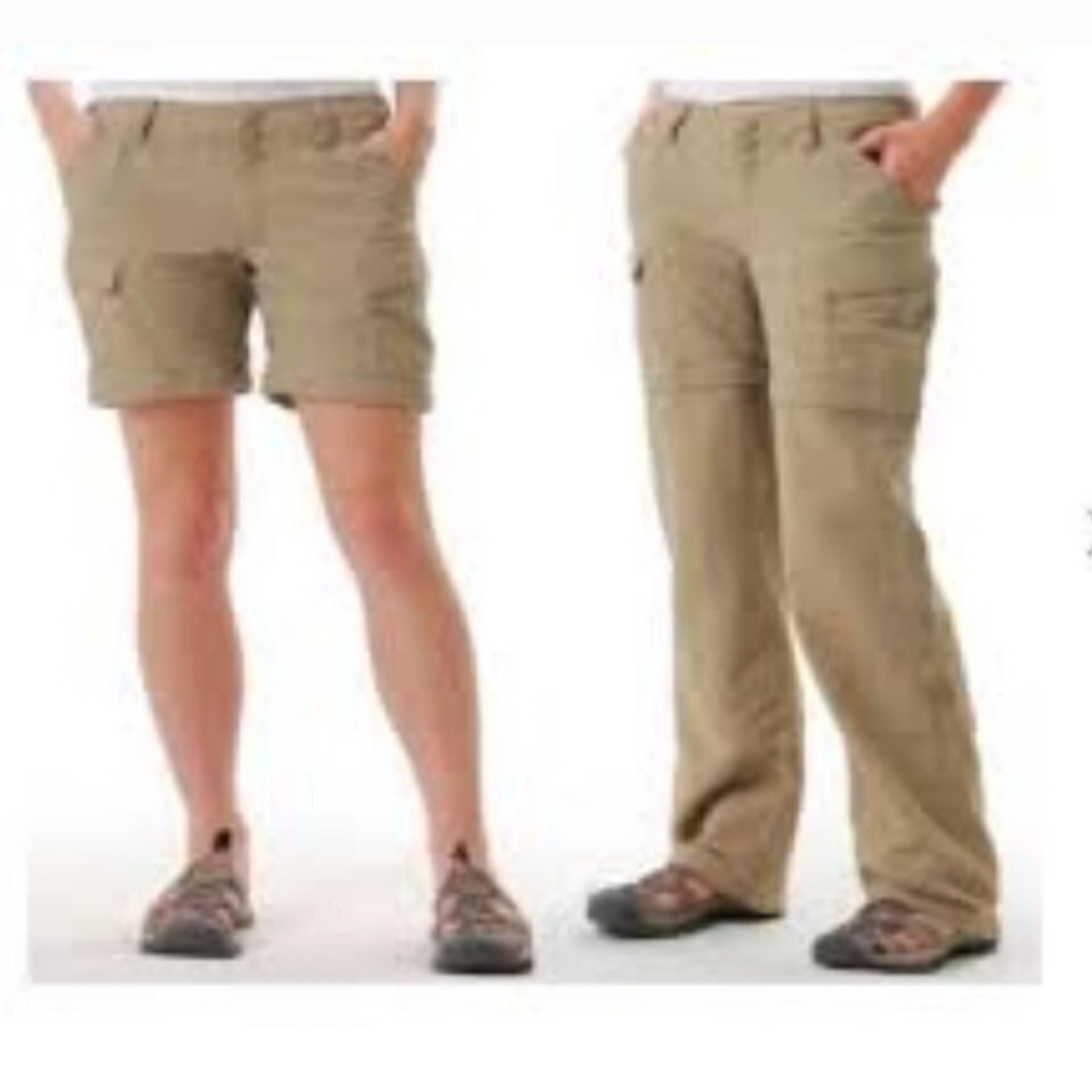 The North Face Paramount Peak Khaki Convertible Zip Off Hiking Pants Mens Size M